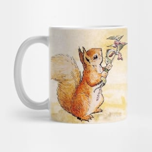 “Squirrel Nutkin Holds a Flowering Branch” by Beatrix Potter Mug